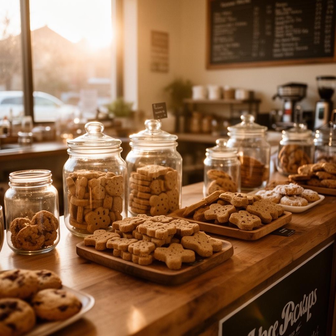 Artisan dog treat pickup counter in Denver